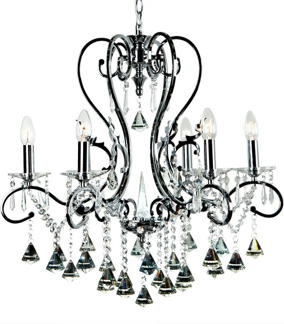 Lampa wisząca Witek Home Lampa sufitowa kryształowa Ampiro 4765/6