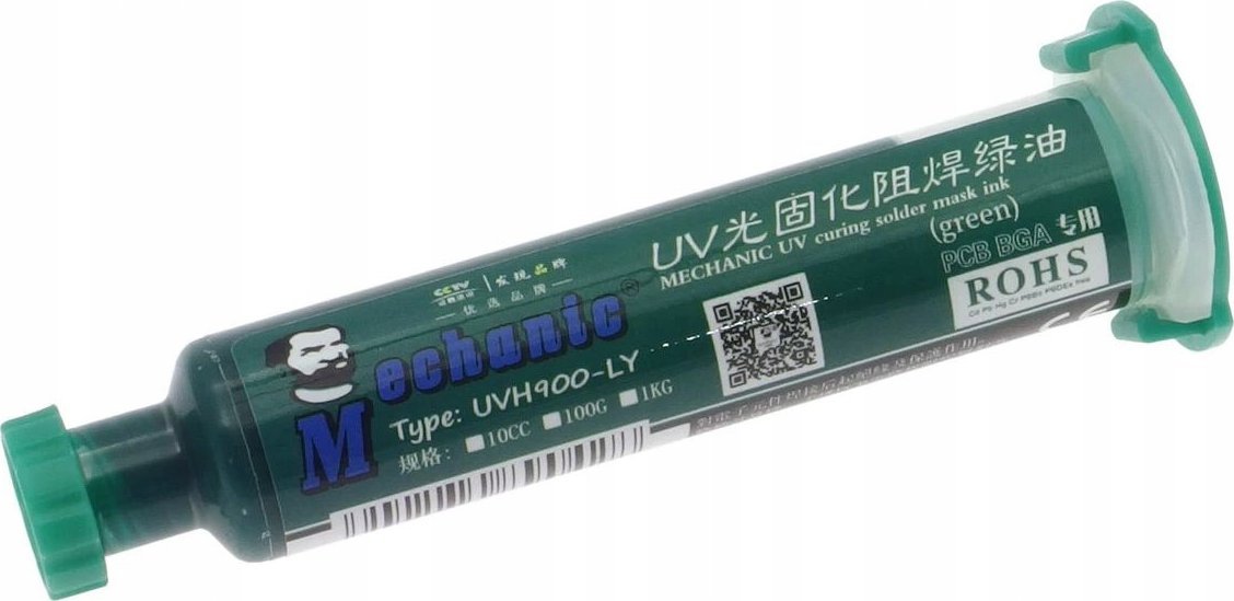 SOLDERMASKA Solder Mask Mechanic UVH-900 LY, lakier UV, zielona