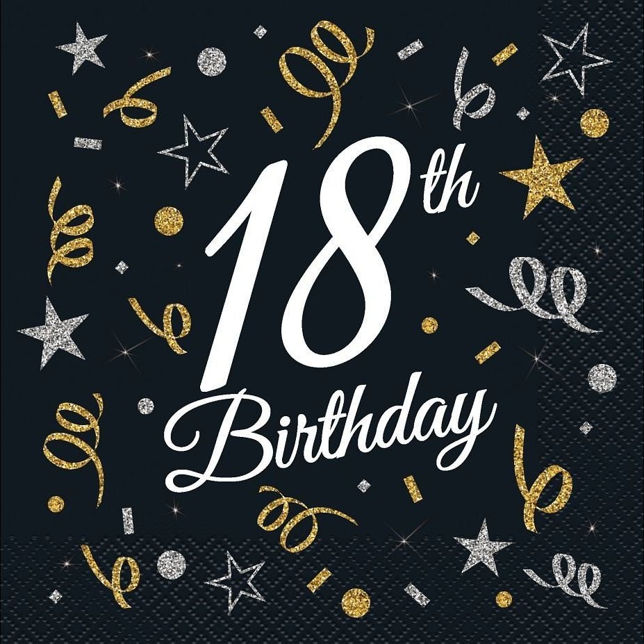 Serwetki papierowe Happy Birthday 18stka 20szt