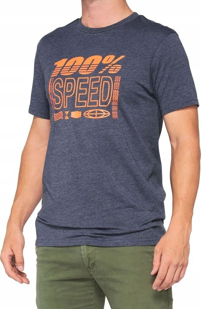 100% T-shirt 100% TRADEMARK krótki rękaw navy heather roz. XL (NEW)