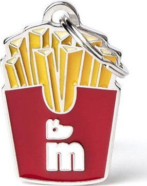 Zawieszka Adresówka Identyfikator z grawerem dla psa i kota frytki