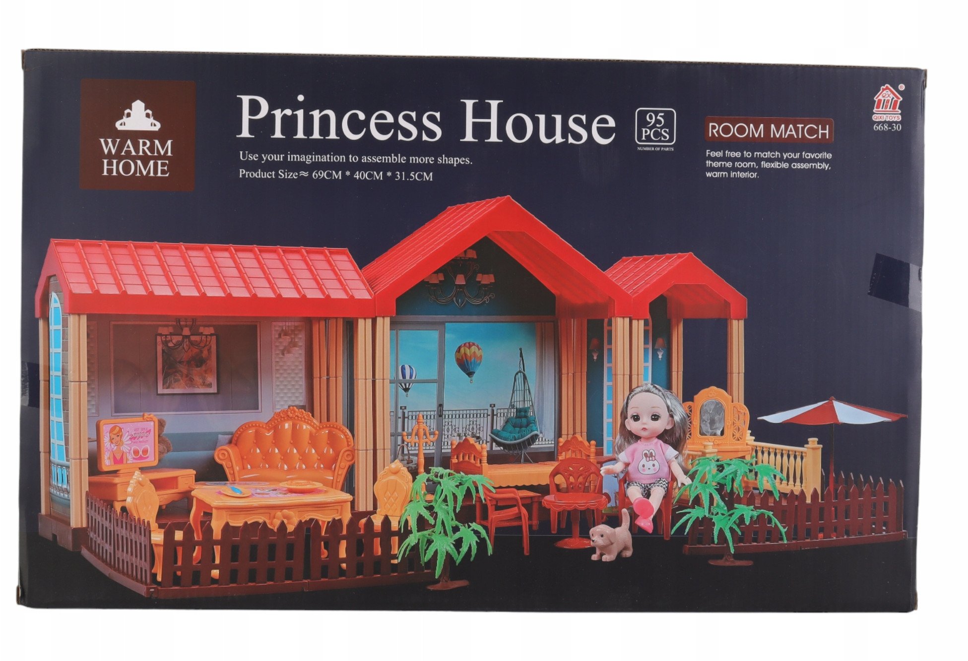 Domek dla lalek villa n/baterie 668-29A 04836