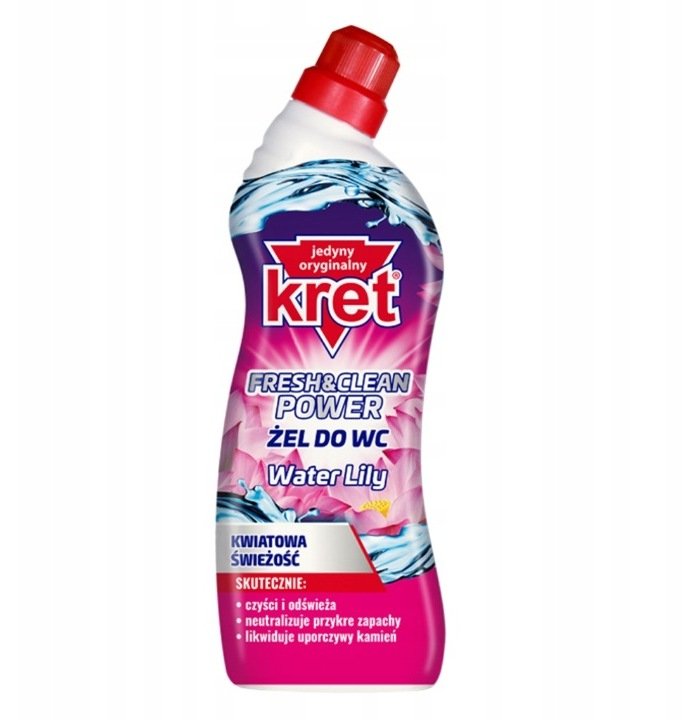 Kret Fresh & Clean Power Water Lily Żel do WC - 750 ml