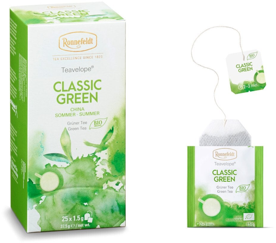 Ronnefeldt Zielona herbata Teavelope Classic Green 25 saszetek