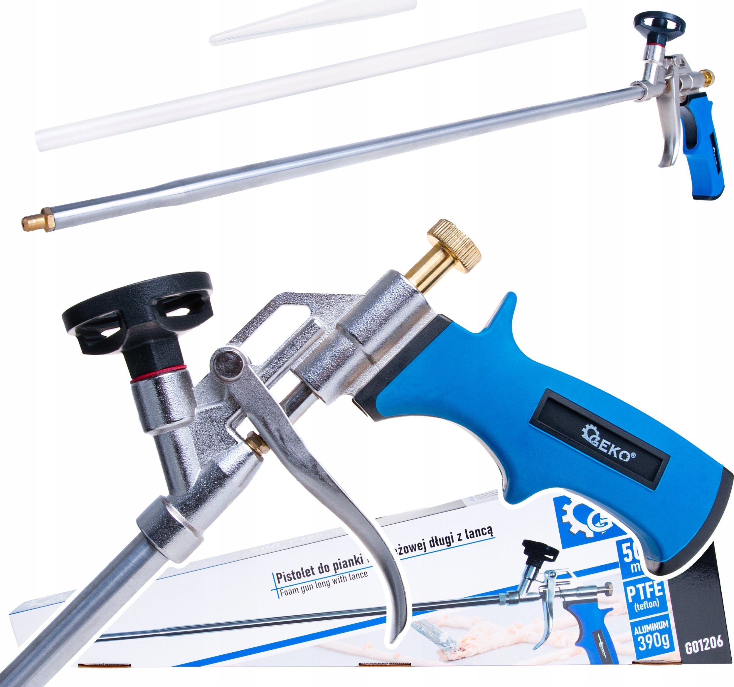 Pistolet do pianki montażowej długi z lancą 50cm