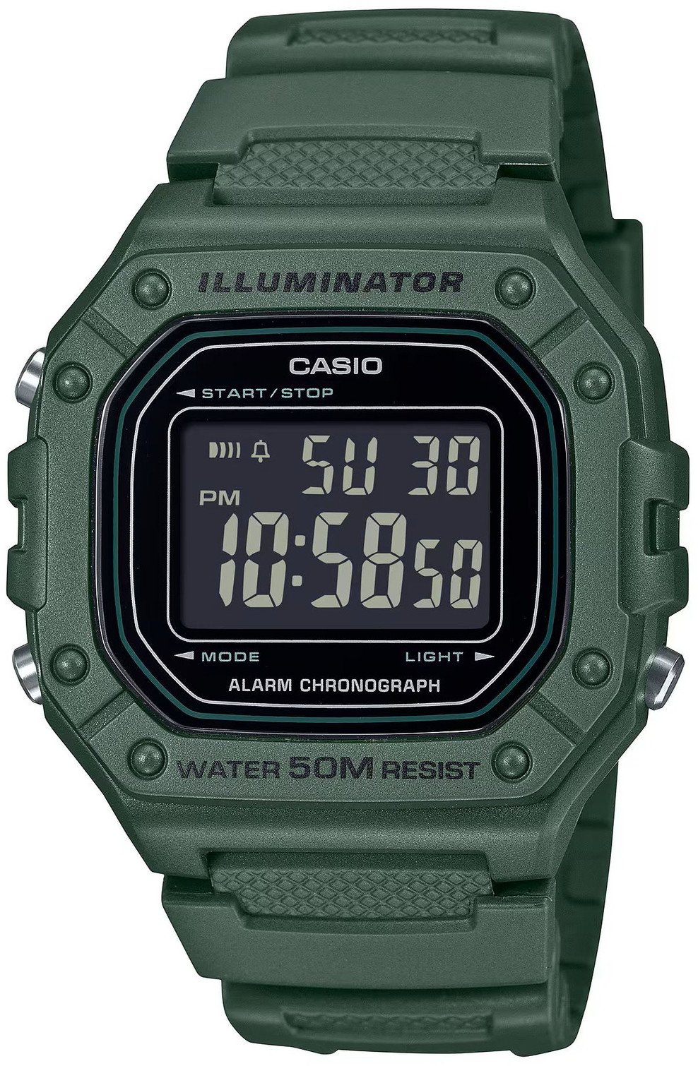 Zegarek Casio Sport W-218H -3BVEF zielony młodzieżowy .