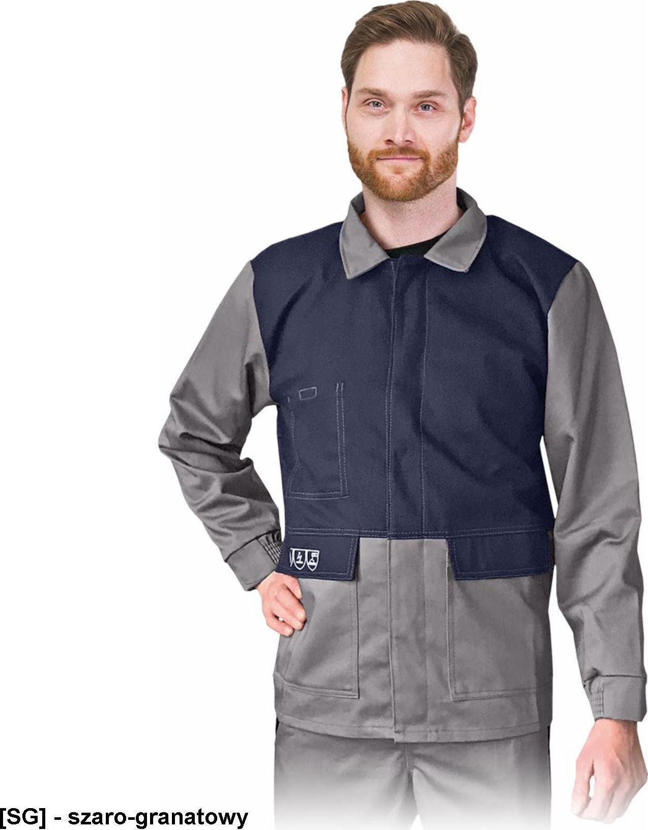 R.E.I.S. WELD-J - Bluza trudnopalna dla spawaczy, antyelektrostatyczna, 99% bawełna XL