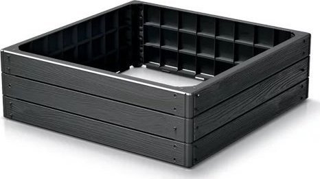 UN RABATA OGRODOWA BASE WOODY IBWS 756X756X250MM - ANTRACYT (1 SZT)