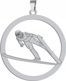 Radziszewska Jewellery Srebrna Zawieszka Skoki narciarskie GRAWER GRATIS