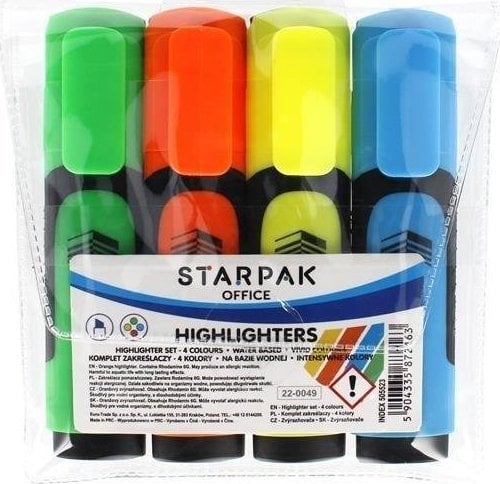Starpak ZAKRESLACZ 4KOL MIX1 STK ETUI 12/192