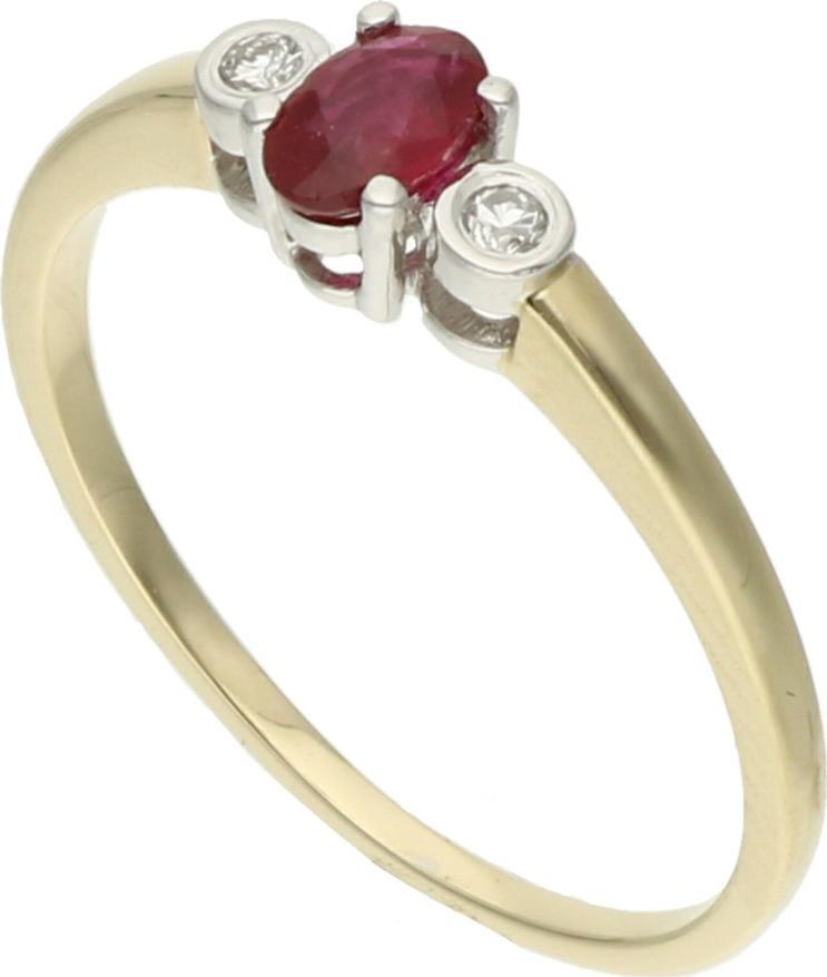 Rosanto Złoty pierścionek z rubinem i brylantami roz. 13 585 14k