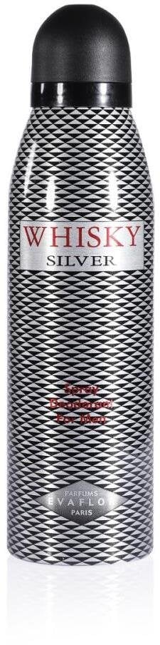 Evaflor, Whisky Silver, Spicy, Deodorant Spray, For Men, 200 ml For Men