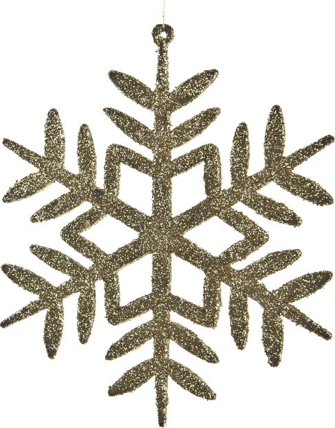 Witek Home 12x Ozdoba świąteczna śnieżynka złota
