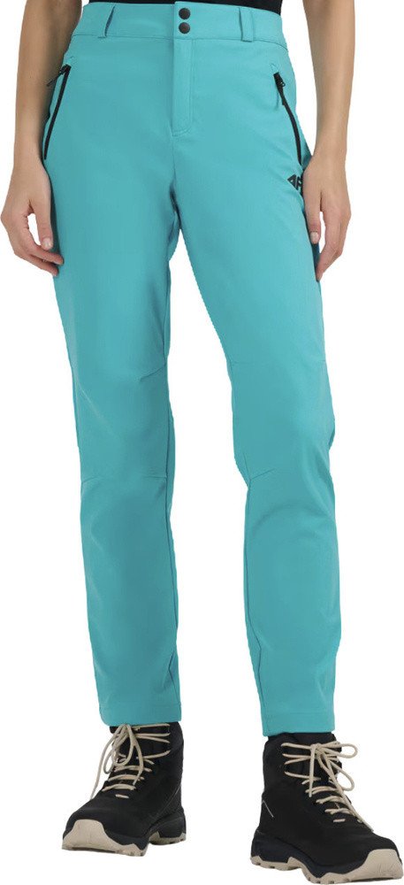 4f Spodnie trekkingowe damskie softshell FNK F0988 zielone 4FWAW25TFTRF0988 48S XL