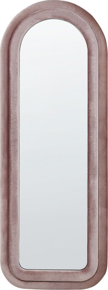 Beliani Lustro ścienne welurowe 60 x 160 cm różowe CULAN