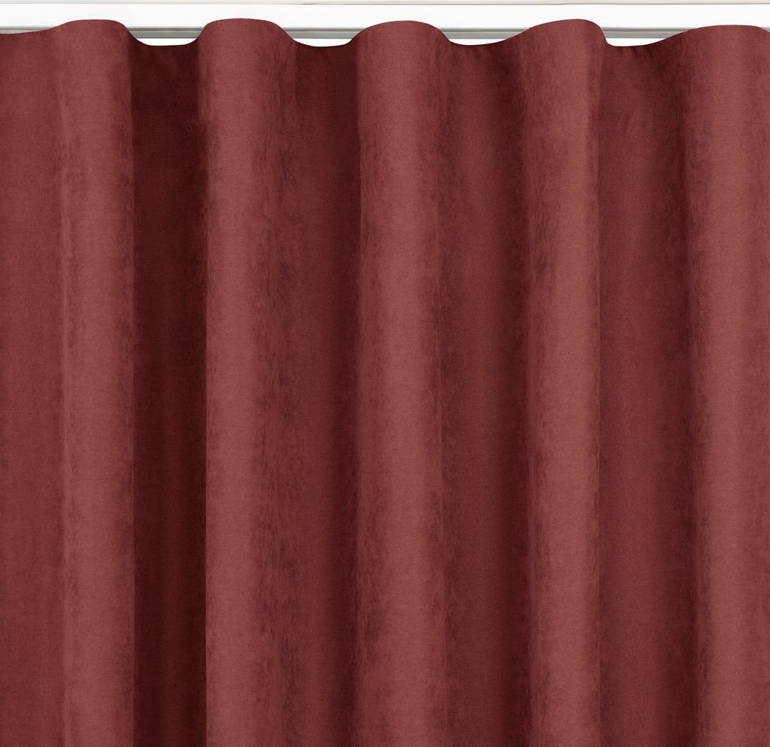 Homede Zasłona MILANA koralowy szenila 136x300 HOMEDE