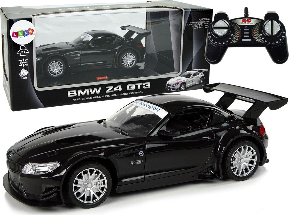 LeanToys Auto Sportowe R/C 1:18 BMW Z4 GT3 Czarny 2.4 G Światła
