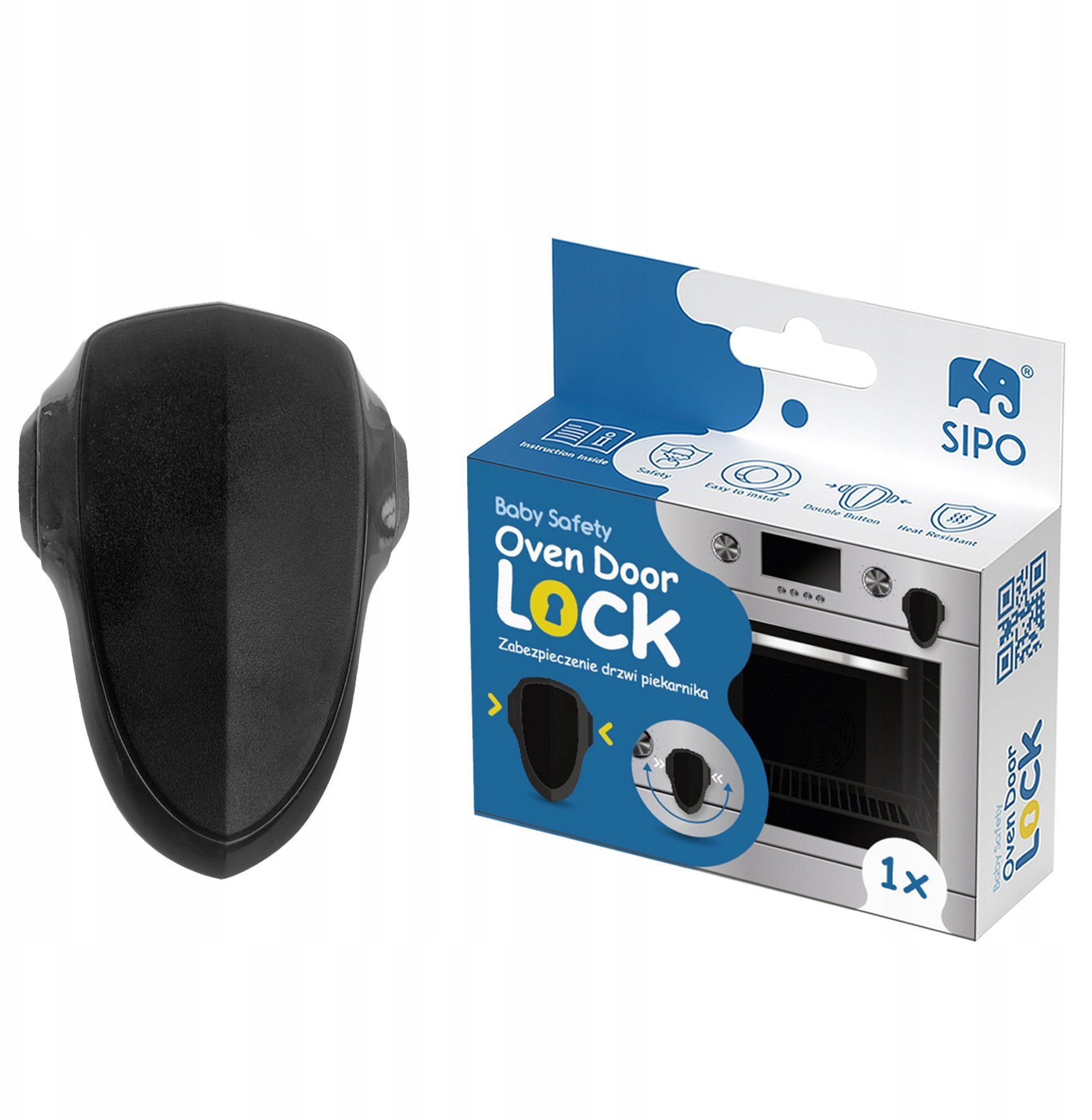 SIPO-SBS-OV10B ZABEZPIECZENIE DRZWI PIEKARNIKA CZRNE