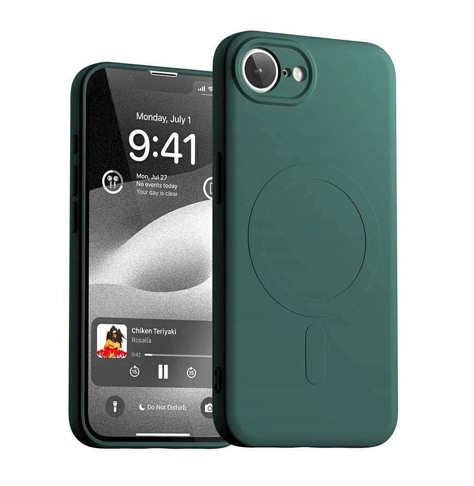 Etui Mercury Semi-Silicone MagSafe do iPhone 16e zielony