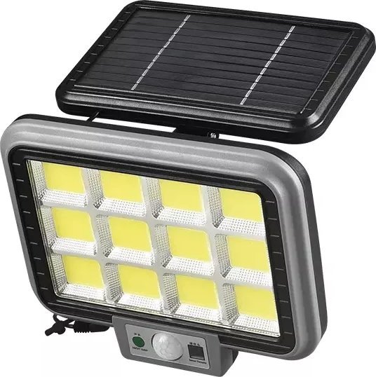 Duży halogen solarny HS-8022 pilot, czujnik ruchu i zmierzchu 40W 12cob Ścienna lampa solarna HS-8022 pilot, czujnik ruchu i zmierzchu