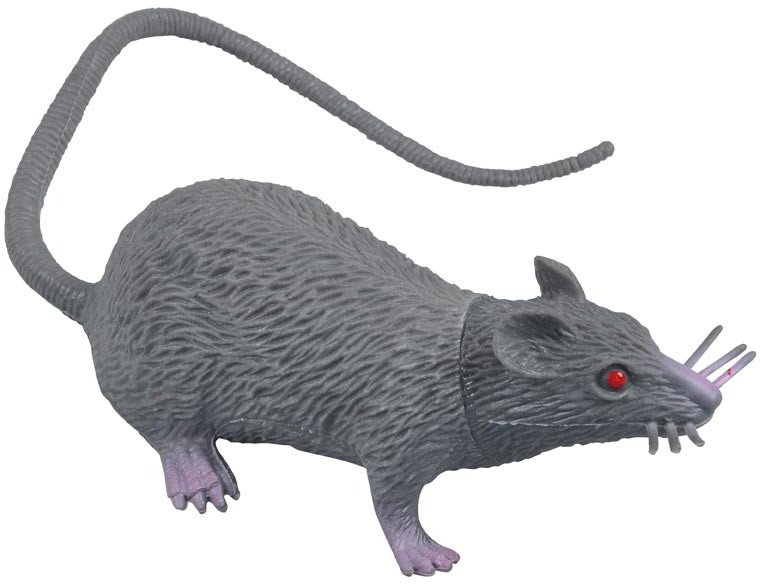 szczur plastikowy 9cm szary 1042552