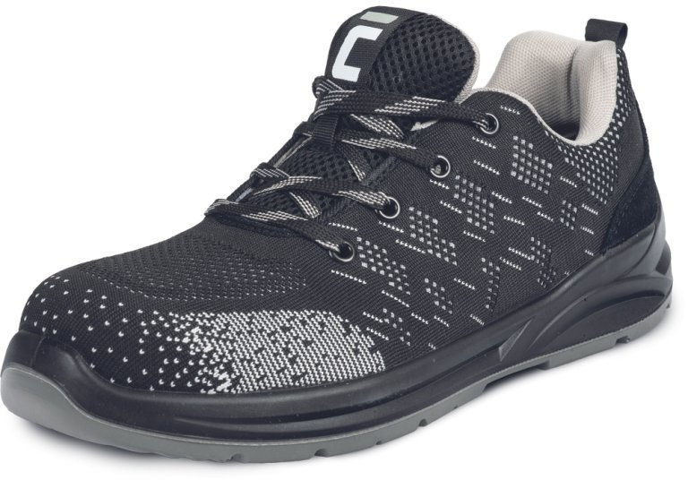 GERA O1 SR - Lekkie półbuty zawodowe przewiewna tekstylna cholewka antystatyczna wkładka podeszwa antypoślizgowa odporna na olej i paliwa 48