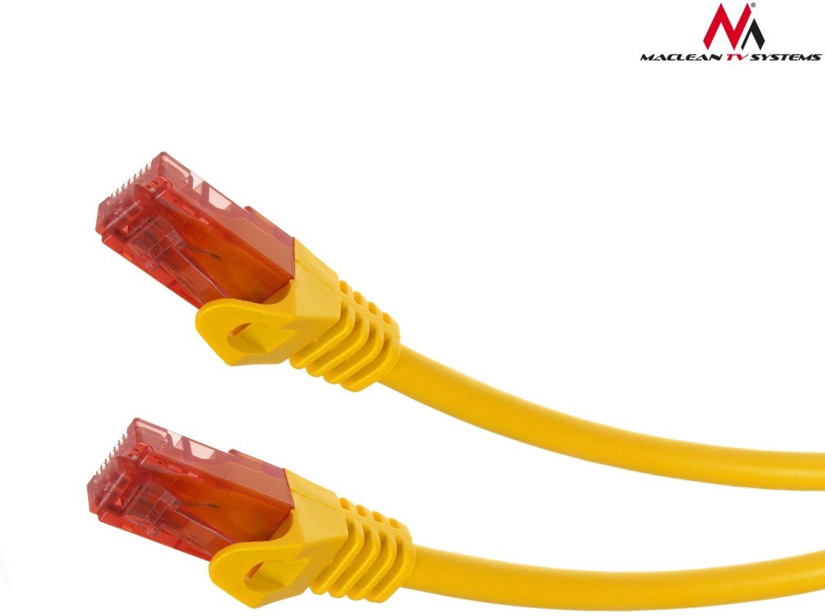 Maclean Patchcord, Cat6, 1m, żółty (MCTV-301Y)