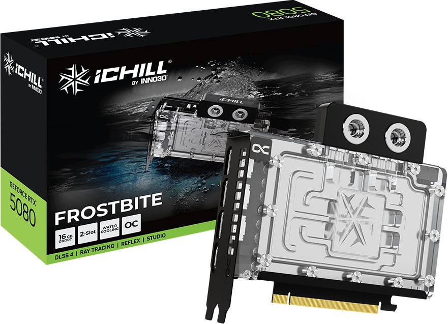 Karta graficzna Inno3D GeForce RTX 5080 iCHILL Frostbite 16GB GDDR7 DLSS4 (C50803-16D7X-1760FB)