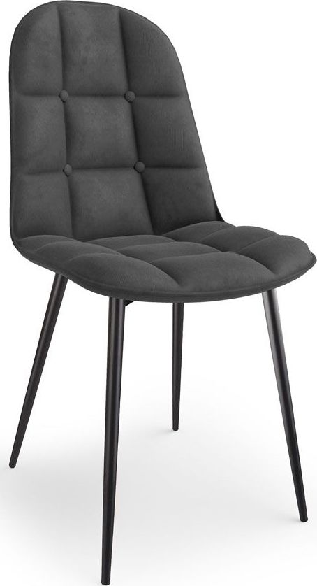 Elior Nowoczesne pikowane krzesło Volter- popiel