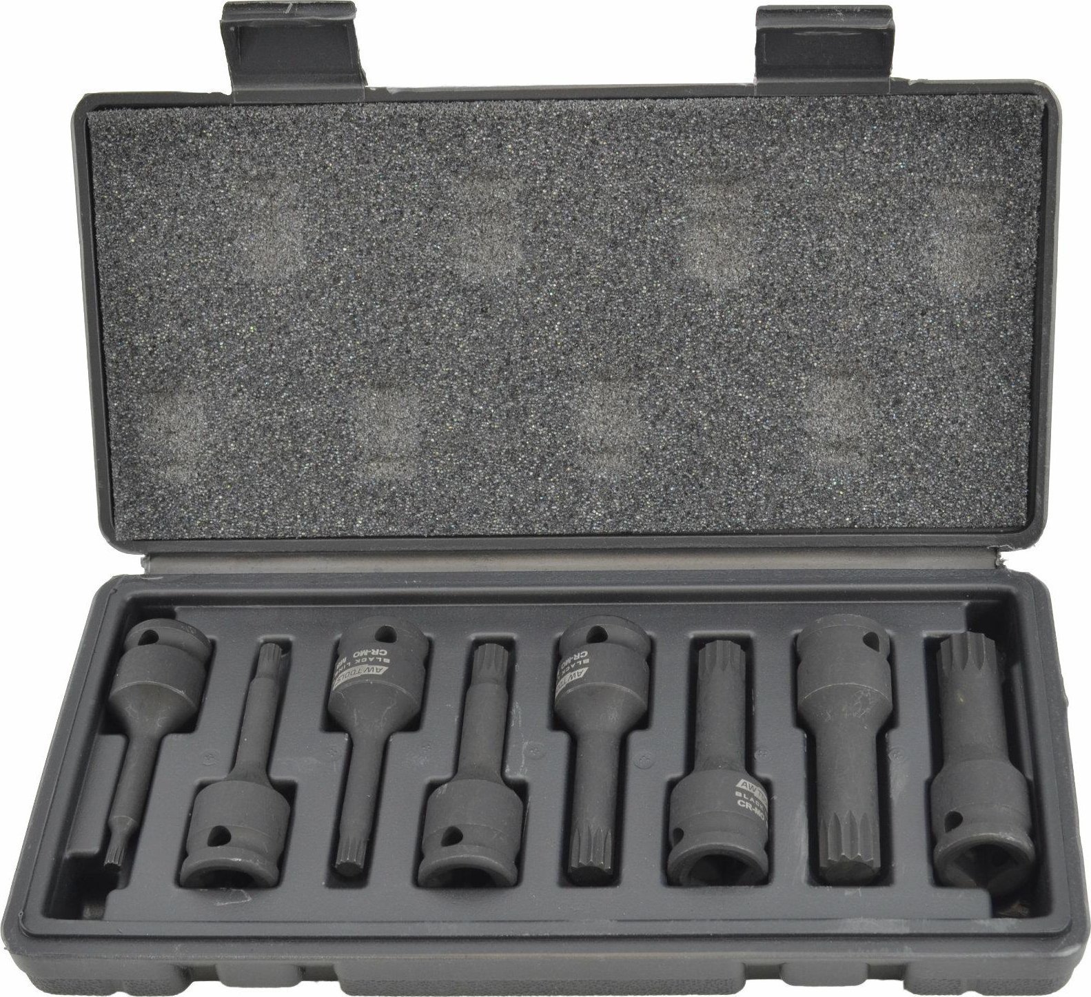 AWTools AWTOOLS KLUCZE UDAROWE TRZPIENIOWE SPLINE 8szt. BLACK LINE