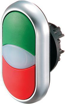Eaton Napęd przycisku podwójny zielony/czerwony z podświetleniem z samopowrotem M22-DDL-GR (216698)