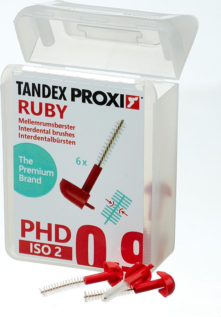 Tandex Tandex (6 szt.) szczoteczek Proxi Ruby Ultra Fine (czerwona)