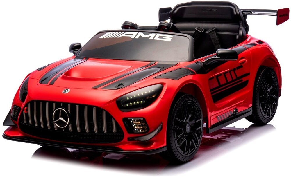 Mercedes GT3 Evo CZERWONY Miękkie koła Eva, miękki fotelik Licencja Akumulator litowo-jonowy EDUKAMP