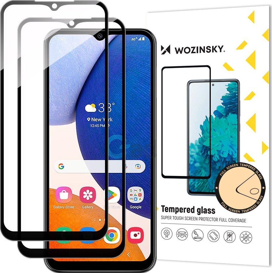 Wozinsky Wozinsky Full Glue Tempered Glass szkło hartowane Samsung Galaxy A14 5G 9H na cały ekran z czarną ramką