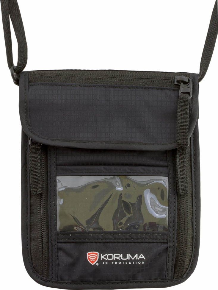 KORUMA Paszportówka na szyję z zabezpieczniem RFID STOP - Koruma (KUK-122BL) Uniwersalny