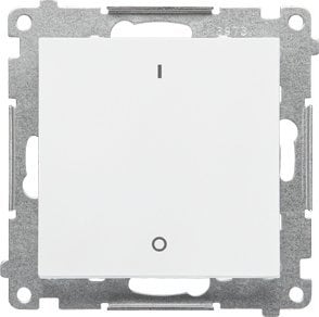 Kontakt-Simon Łącznik dwubiegunowy Kontakt-Simon 55 TW2.01/111 moduł 10 AX, 250V~, szybkozłącza biały mat