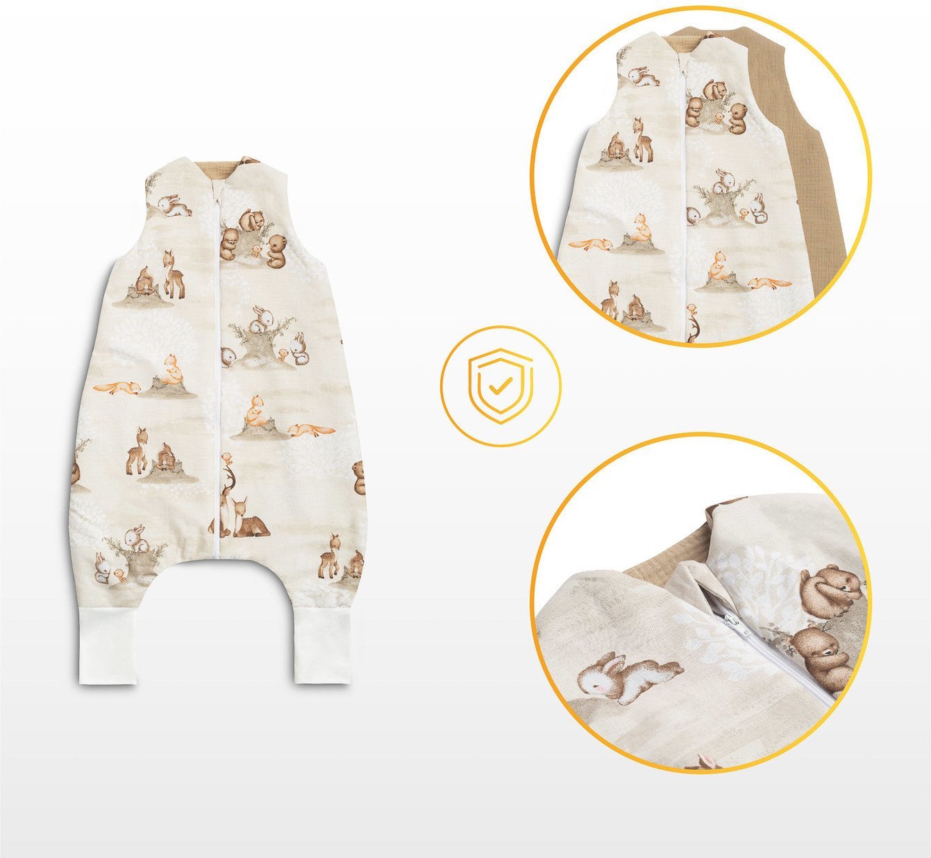 ŚPIWOREK DO SPANIA L KRÓLICZKI BEŻOWY TOG 1.0