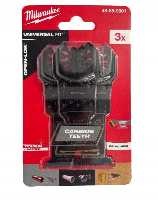MILWAUKEE MT ZESTAW OSTRZY DO CIĘCIA WIELU MATERIAŁÓW 3szt.
