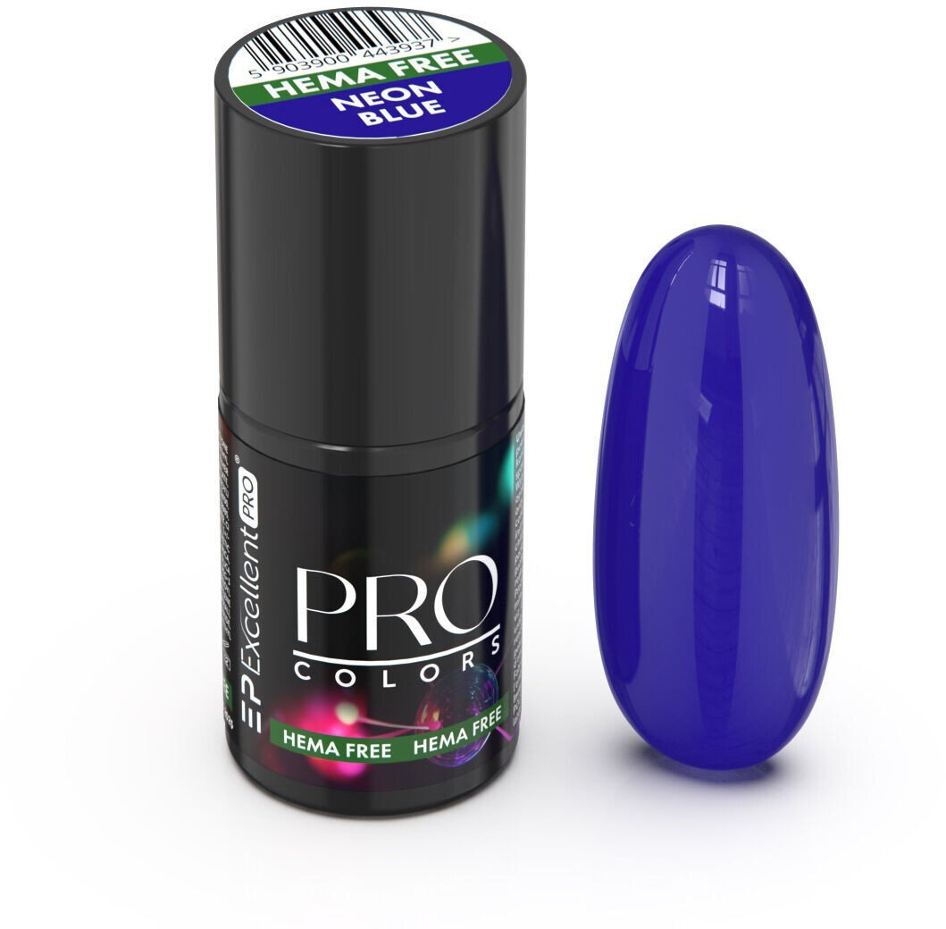 Excellent PRO Pro Colors Hema Free lakier hybrydowy 68 Neon Blue 7g