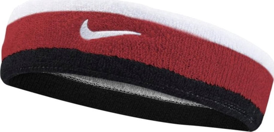 Nike Opaska na głowę Nike Swoosh biało-czerwono-czarna N0001544118OS