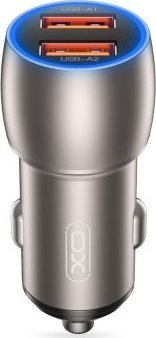 Ładowarka XO XO ładowarka samochodowa CC52 QC 36W 2x USB szara