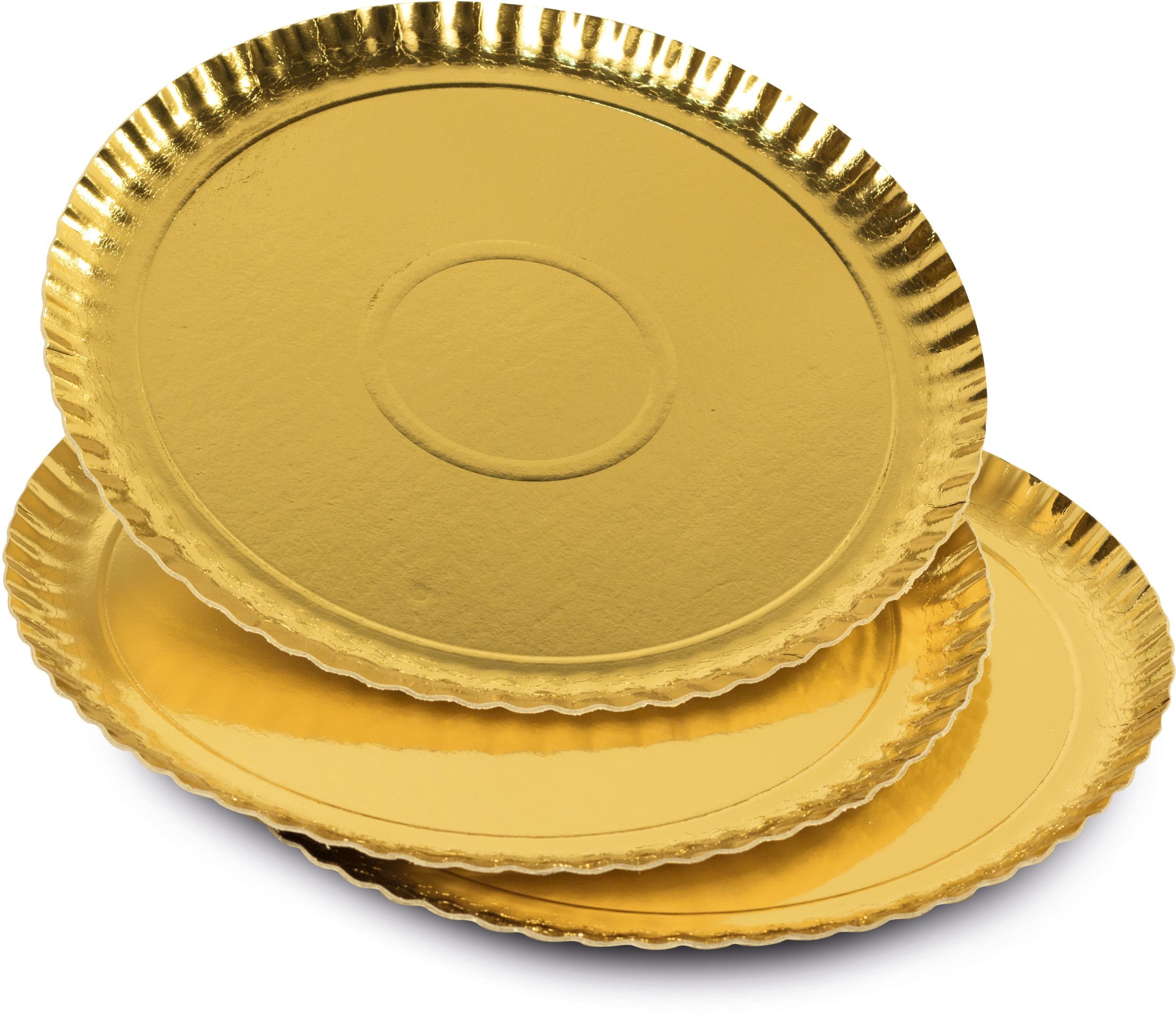 Papira paplates zelta krasa komplekts 3 gab. Easy Bake O 31 cm 8006043008524