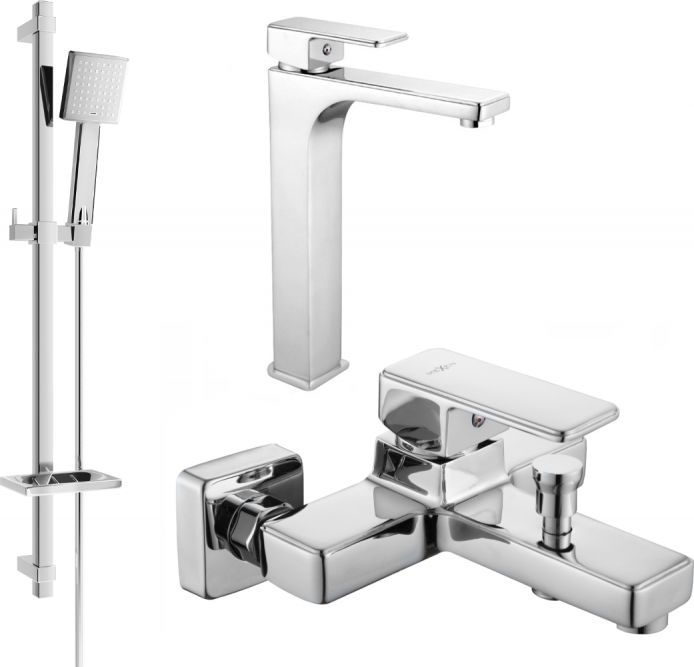 Mexen Mexen Cetus DQ45 zestaw wannowy, chrom - 744313DQ45-00