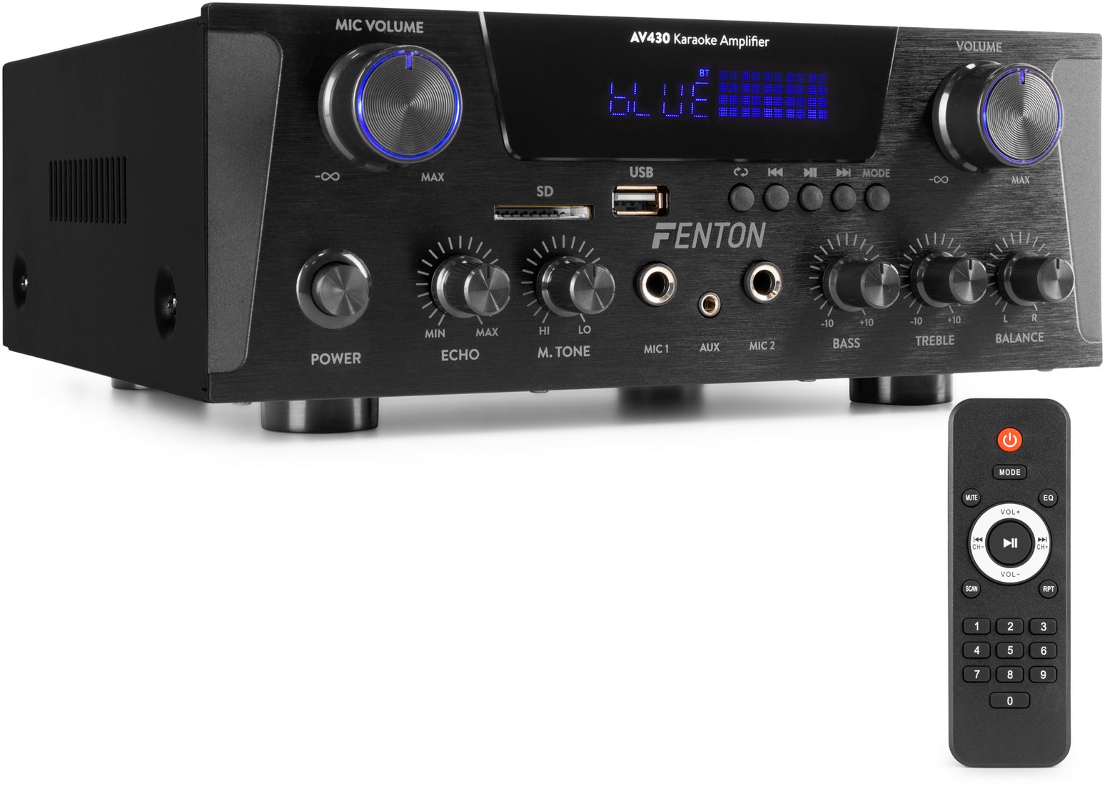 Wzmacniacz karaoke 2x 300W AV430B Fenton one size