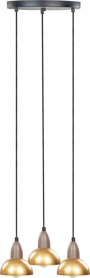 Lampa wisząca Beliani Lampa wisząca 3-punktowa metalowa mosiężna CASTALY