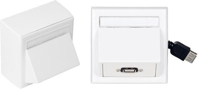 Vivolink Wall Box with USB2.0 gniazdko elektryczne USB A Biały