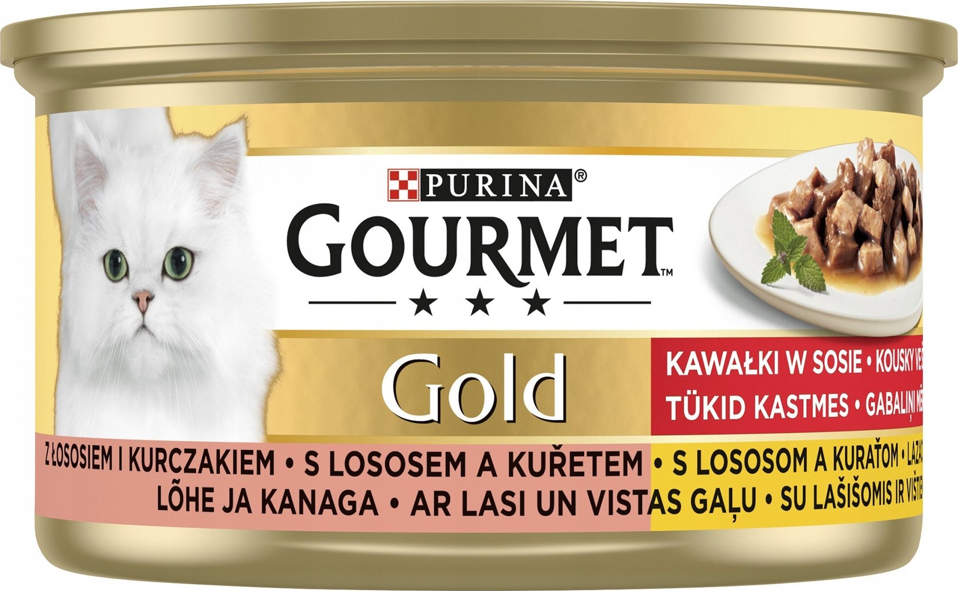 Gourmet Gourmet Gold Karma dla kotów łosoś i kurczak w sosie z pomidorami 85 g