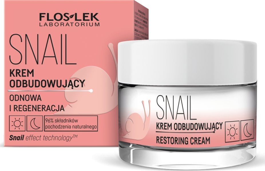 Floslek SNAIL Krem odbudowujący na dzień i na noc - 50 ml