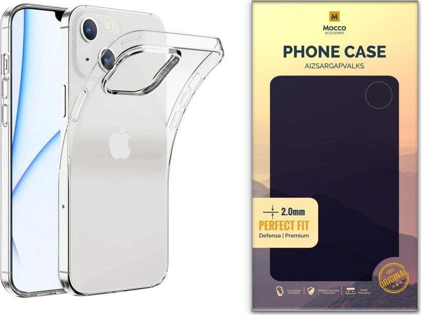 Mocco Original Clear Case 2mm Silicone Case for Apple iPhone 14 Plus Transparent