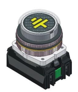 Promet Diodowy wskaźnik położenia czerwono-żółty 24-030V AC/DC - W0-NEF30WP CZ